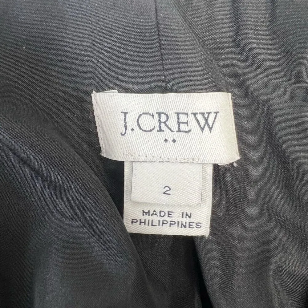 J. Crew Size 2 Blazer Factory Twill Single Button Black Lined Women’s Stretch - Image 4