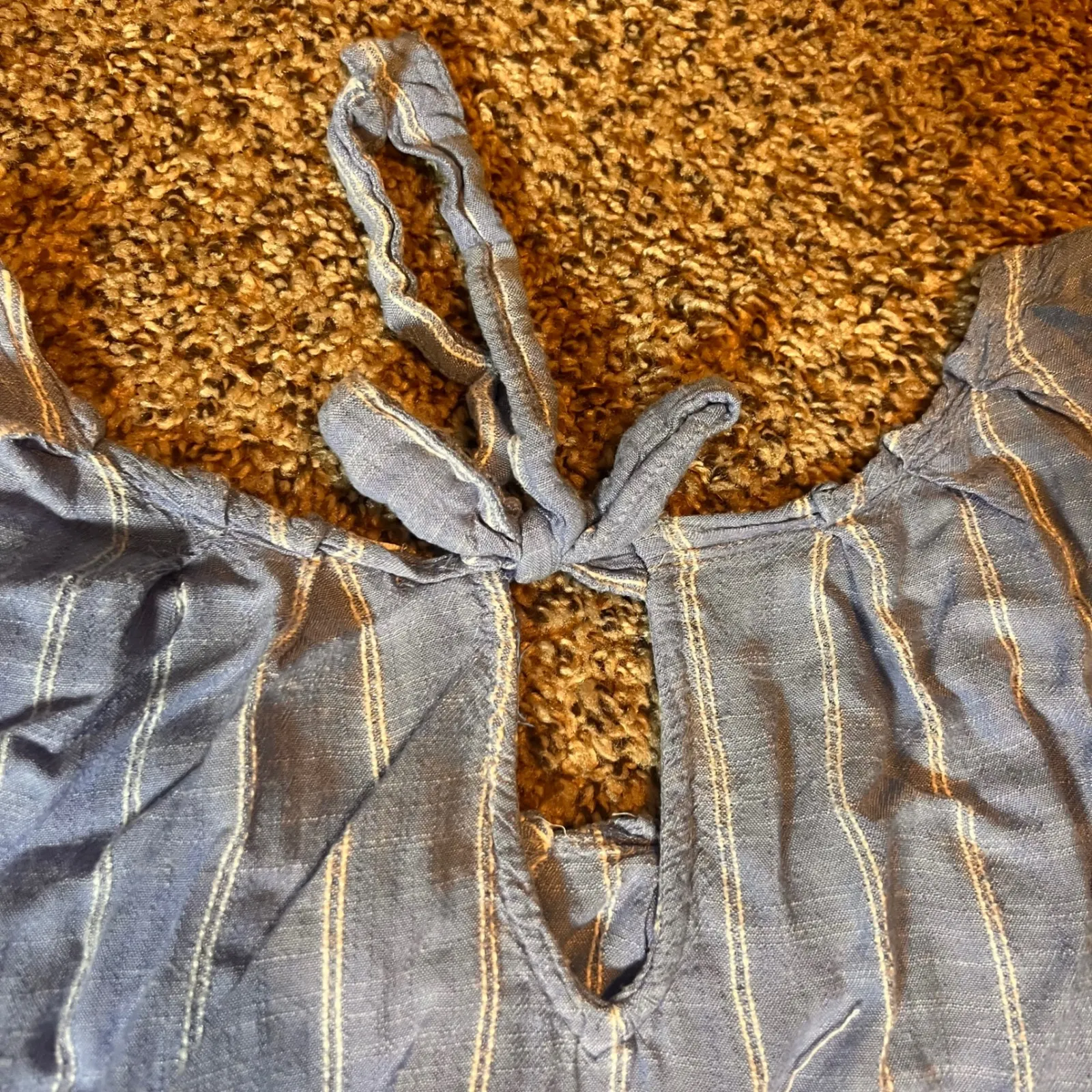 LC Lauren Conrad Striped Top Keyhole Back Casual Blouse XXL‎ - Image 6