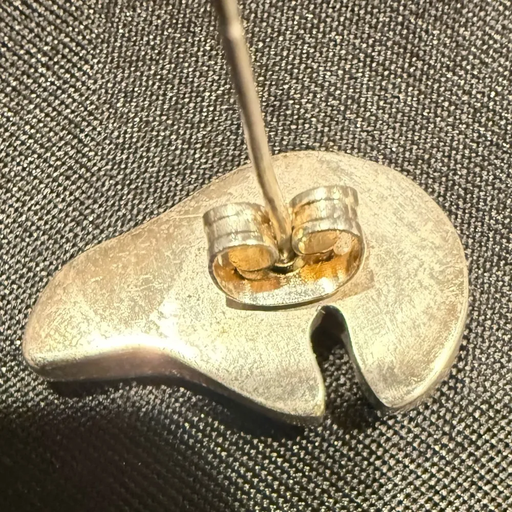 Turquoise and Sterling Silver Inlay Navajo Spirit Bear Earrings Blue - Image 8