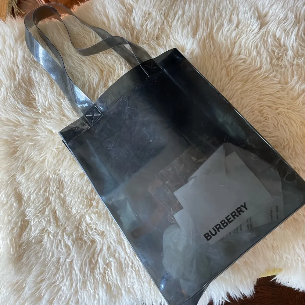 Limited Edition Authentic Burberry Clear black vinyl tote - Image 3