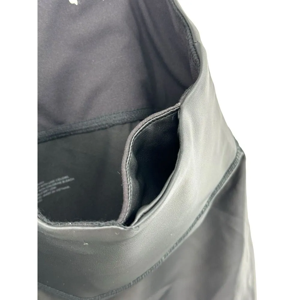 Livi Lane Bryant Moto Faux‎ Leather Leggings Size 22/24 Black - Image 5