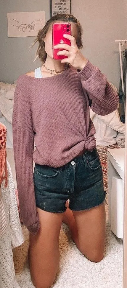 Peyton Jensen waffle knit sweater - Image 2