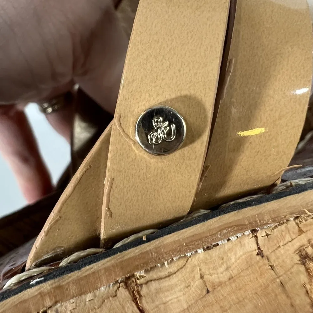 Sam Edelman Size 8.5 Cork Wedge Thong Sandals - Image 8