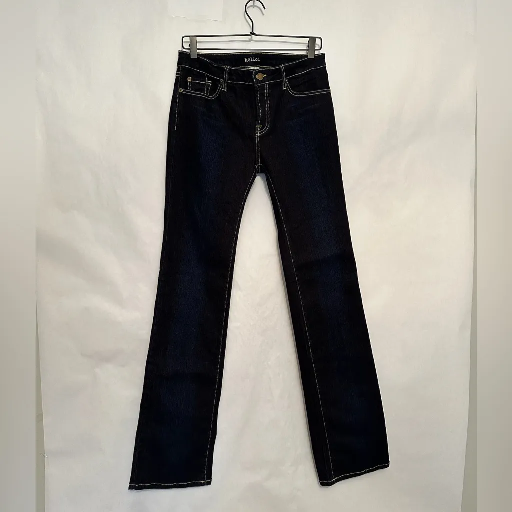 Hello! Skinny Jeans Dark Wash Denim Pants Size 30 Made in Los Angeles Blue - Image 4