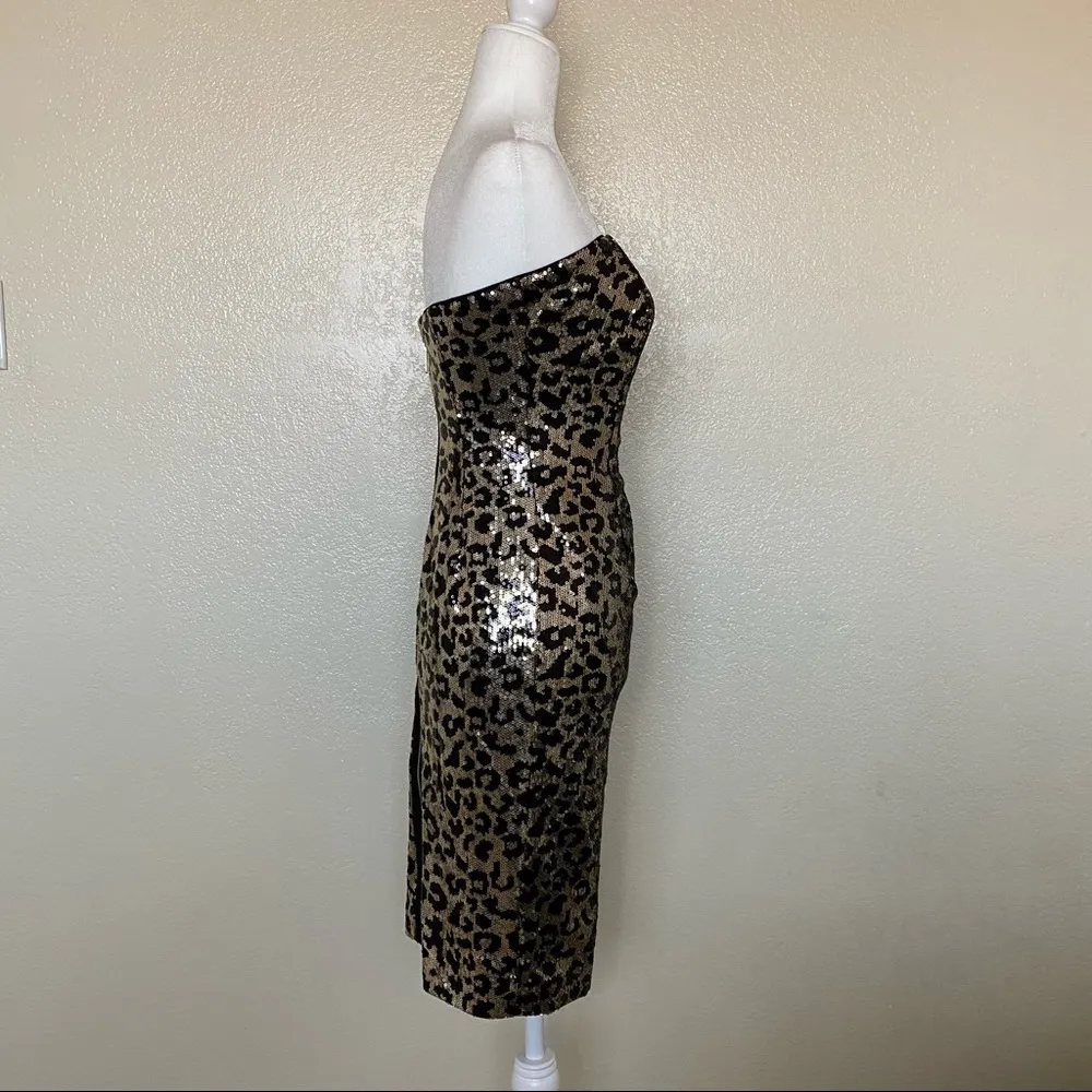 Guess by Marciano Gold/Black Leopard Lust Dress S - Image 6