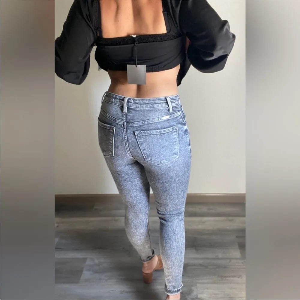 KanCan Ultra High Rise Skinny Jeans 27 Black Gray Streetwear - Image 7