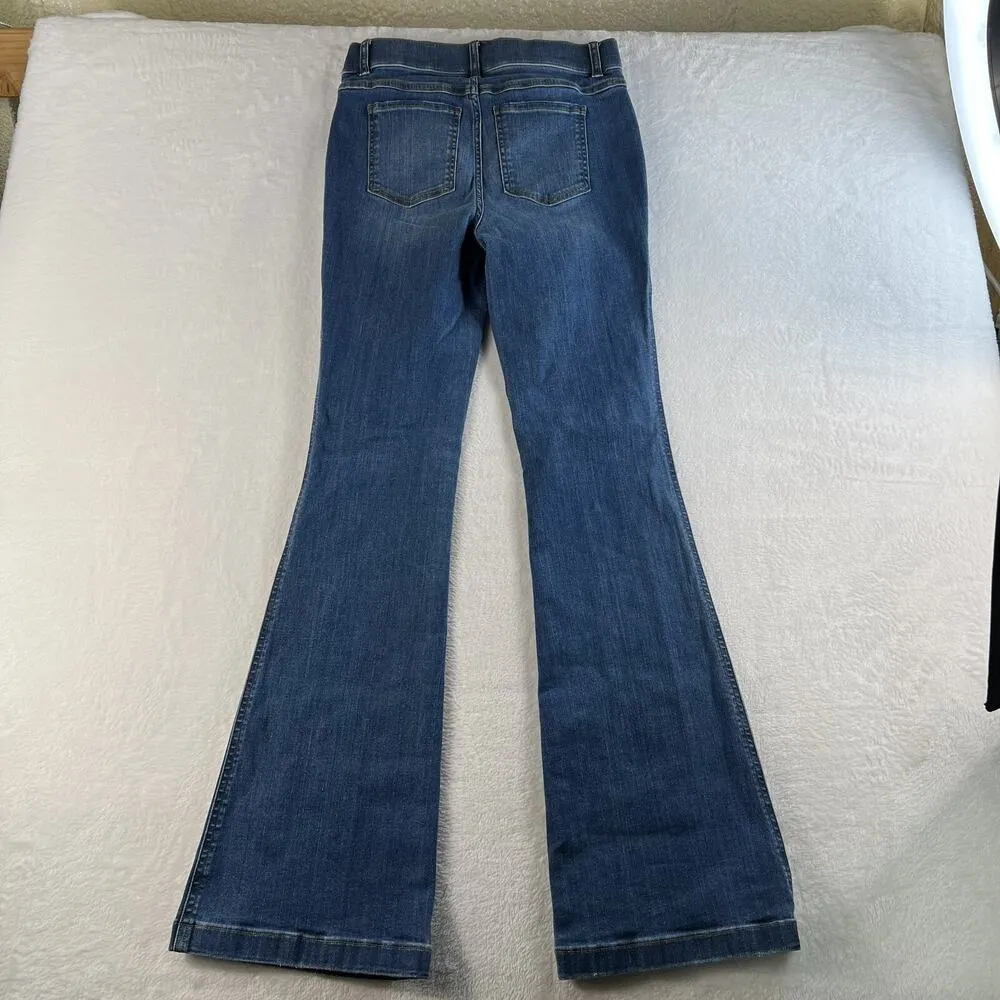 SPANX Shape Medium M EveryWear Flare Jeans Pull On Stretch High Rise Slimming - Image 4