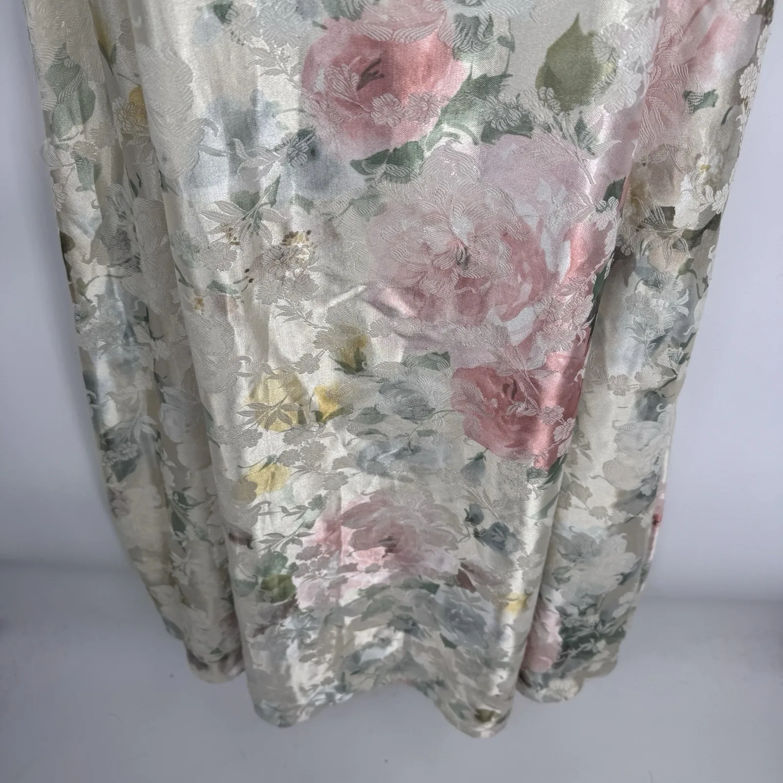 Vintage 80s Scott McClintock Dress Womens 8 White Floral - Image 4