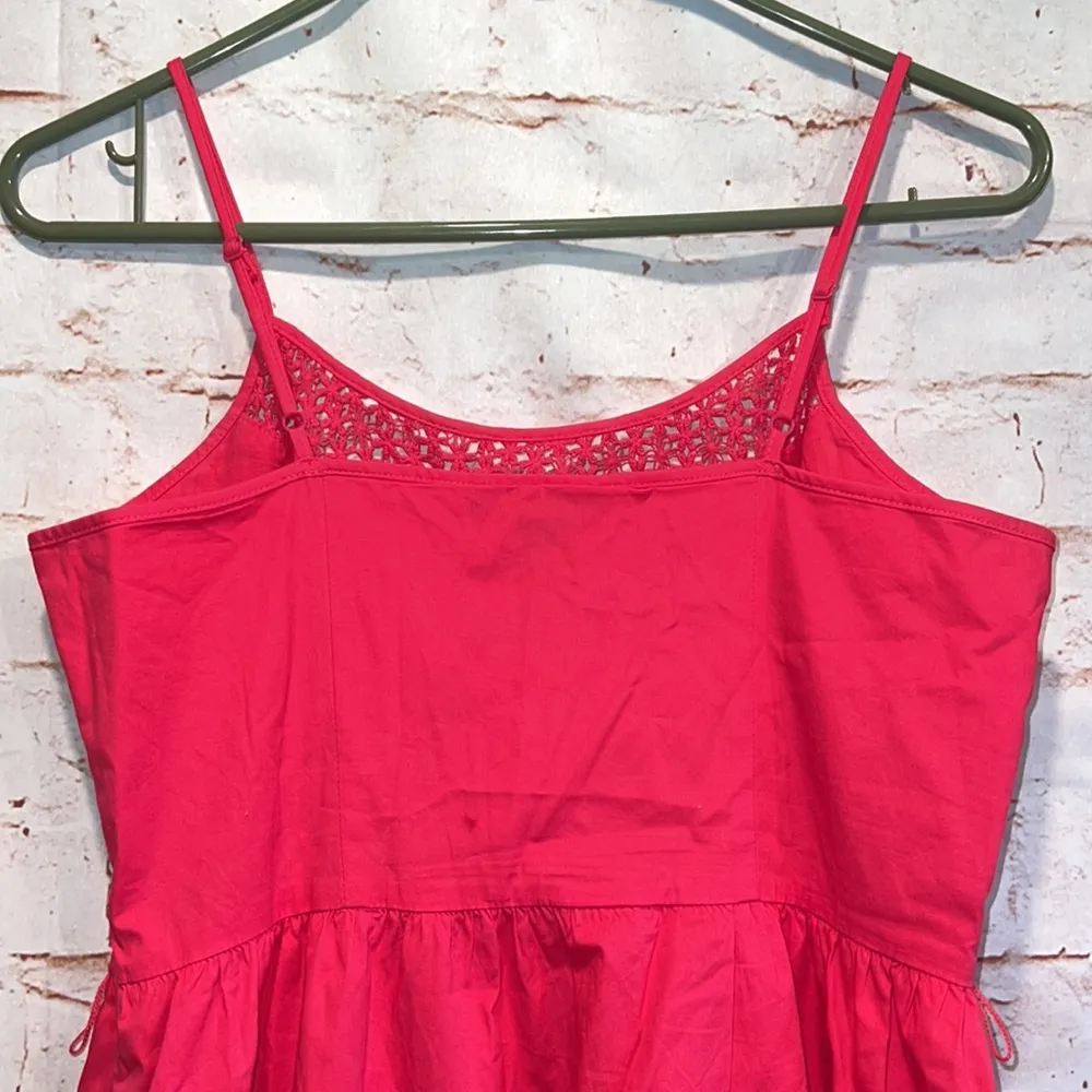 Tommy Hilfiger sundress 4 pink thin straps scoop neck lined pleated side zipper - Image 7