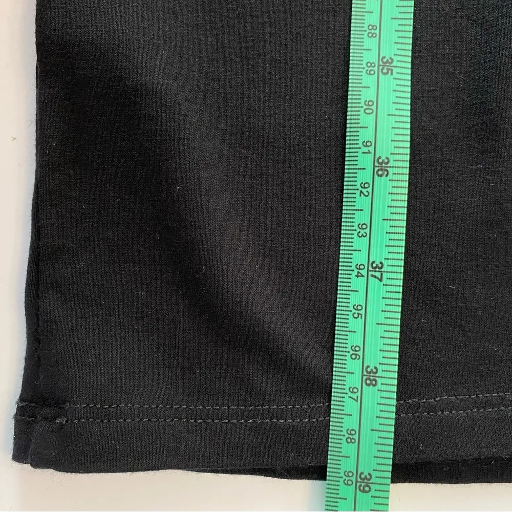 Eileen Fisher V Back Cutout Dress Medium Black Stretch Long Sleeve Minimalist - Image 10