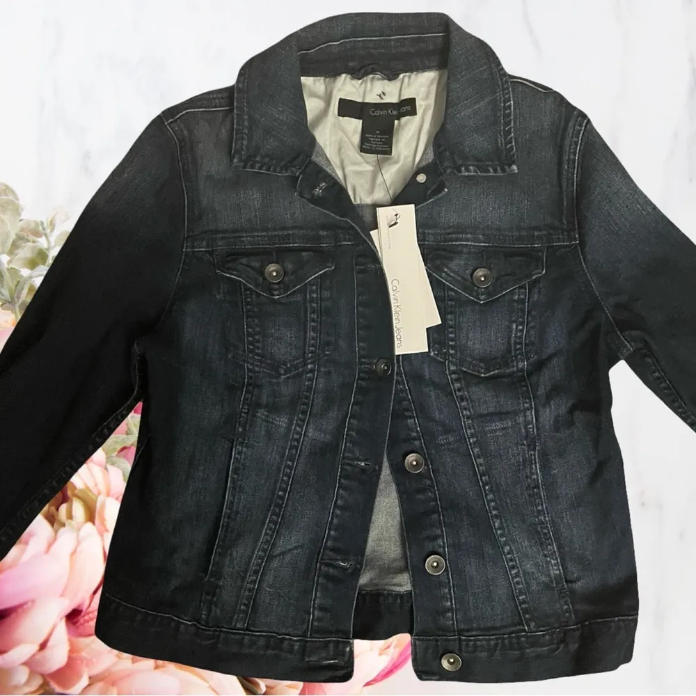 CALVIN KLEIN JEANS Blue OMBRÉ Denim Jacket - Image 3