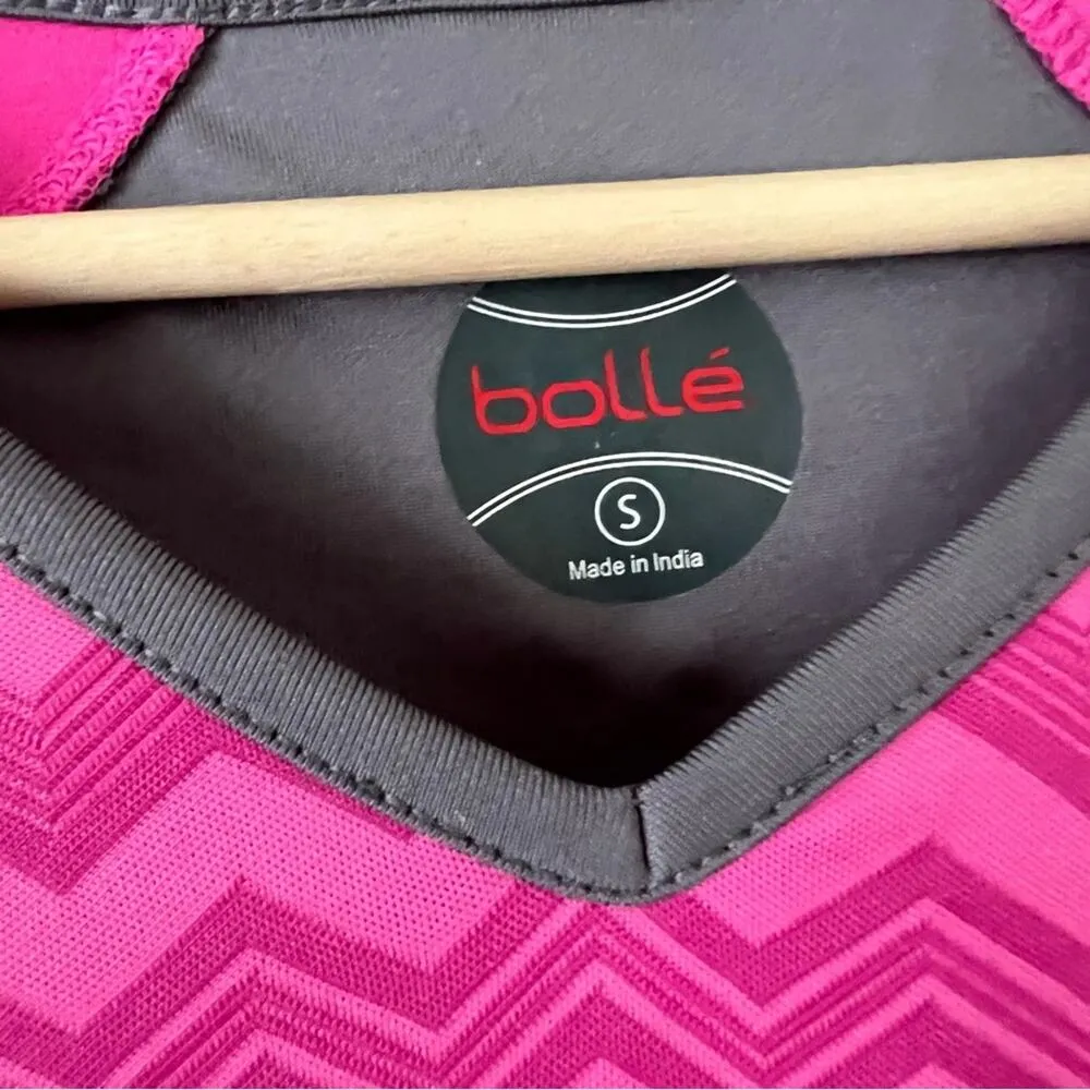 BOLLÉ DRY FIT TENNIS SHIRT Long Sleeve Pink Small Thumbholes Active Golf - Image 3