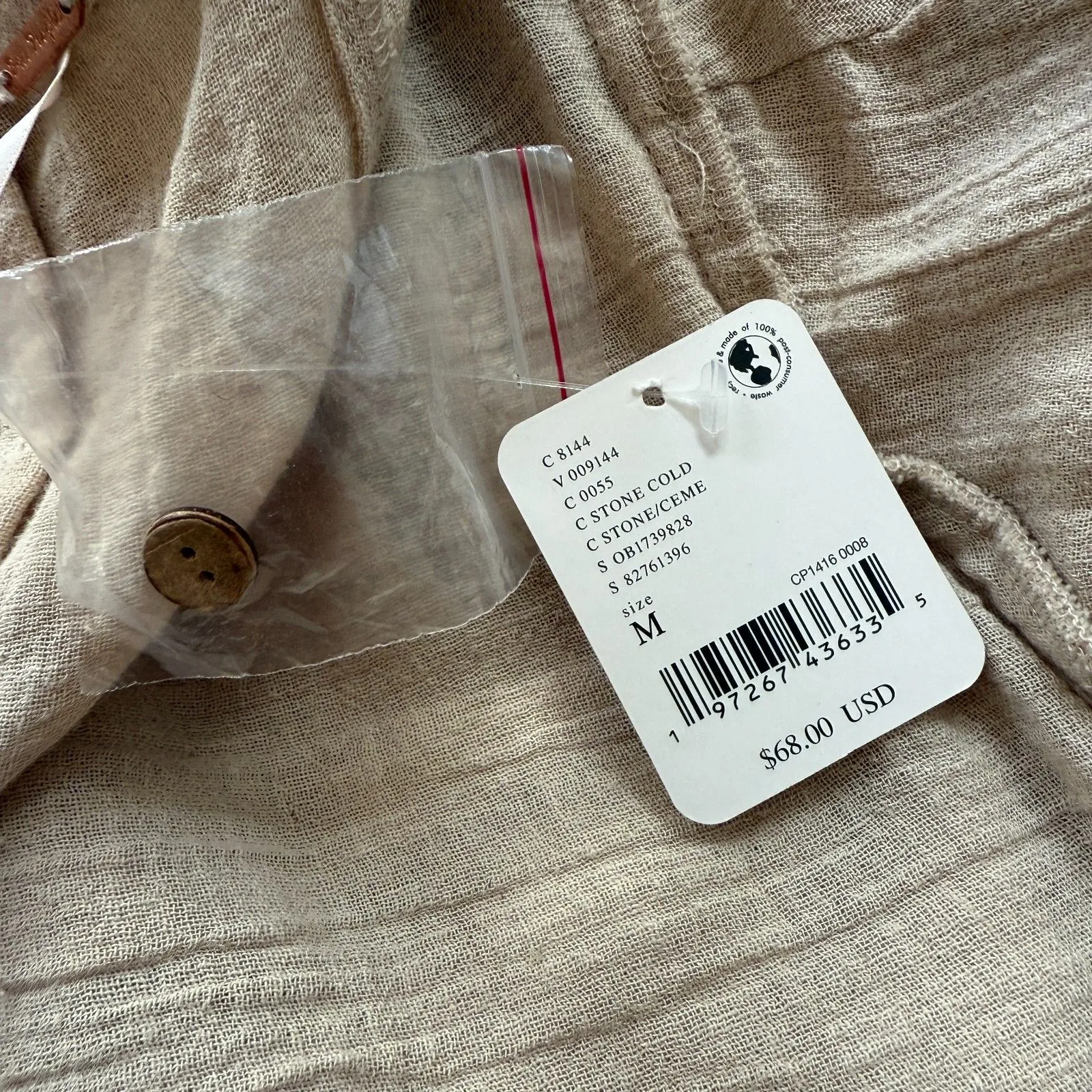 Free People Boogie Down Linen Mini Dress Size Medium - Image 12