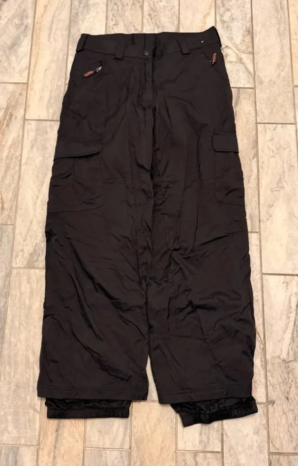 Obermeyer women's size 4 black waterproof & insulated cargo snow pant MSRP $229. - Image 1