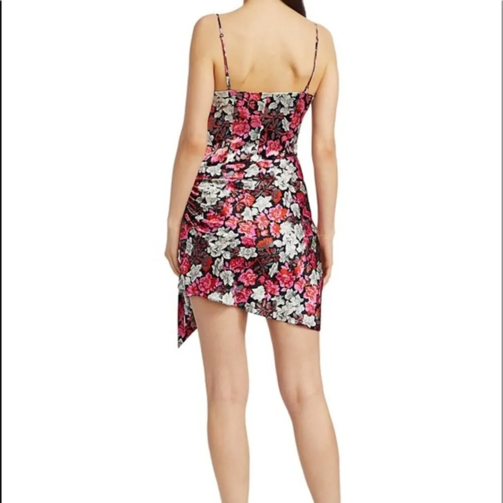 CINQ A SEPT - Whitney Satin Floral Dress - Image 5