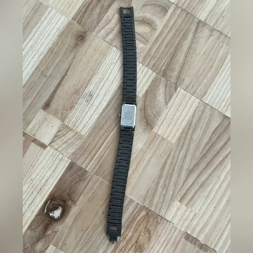 Seiko Ladies Watch Unique Two Tone Bracelet White Rectangular Dial - Image 10