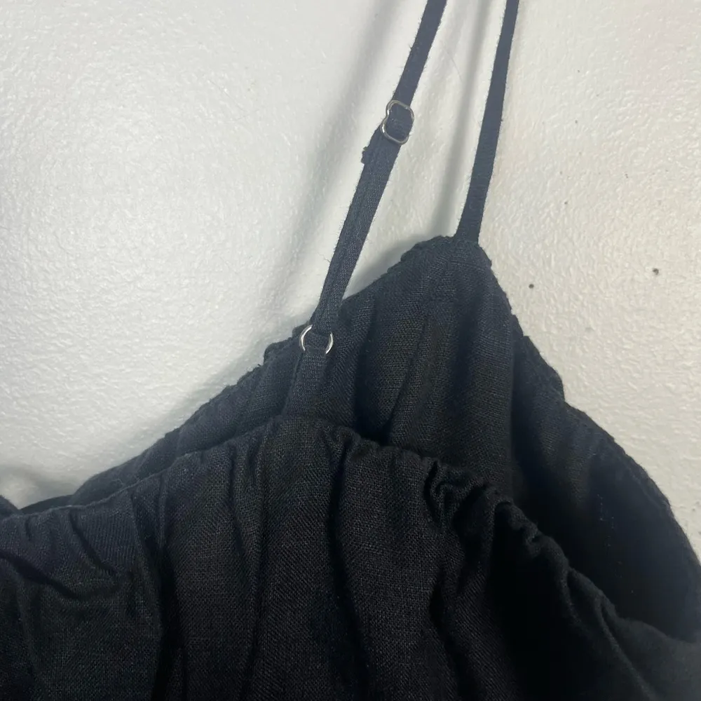 J.Crew  black Smocked tie-front dress size 10 - Image 9