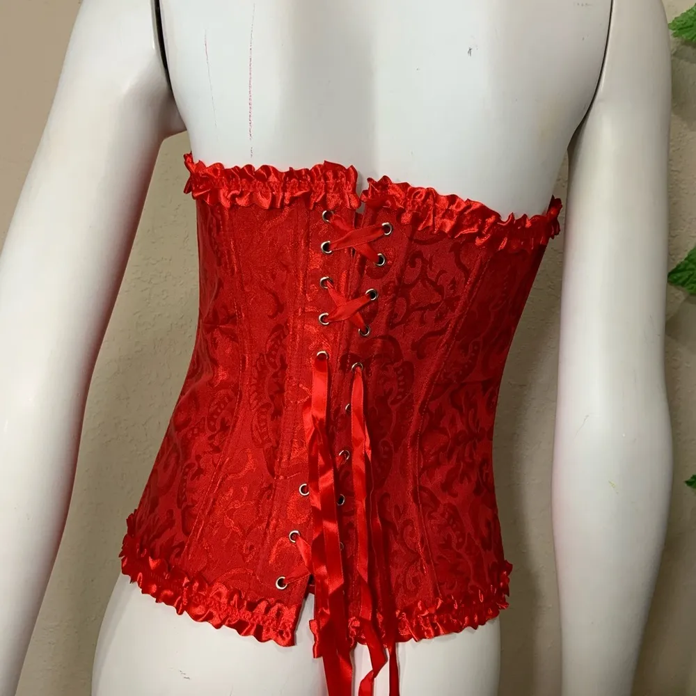 Corset Red Festival New Valentine’s Festival Sexy Size undefined - Image 11