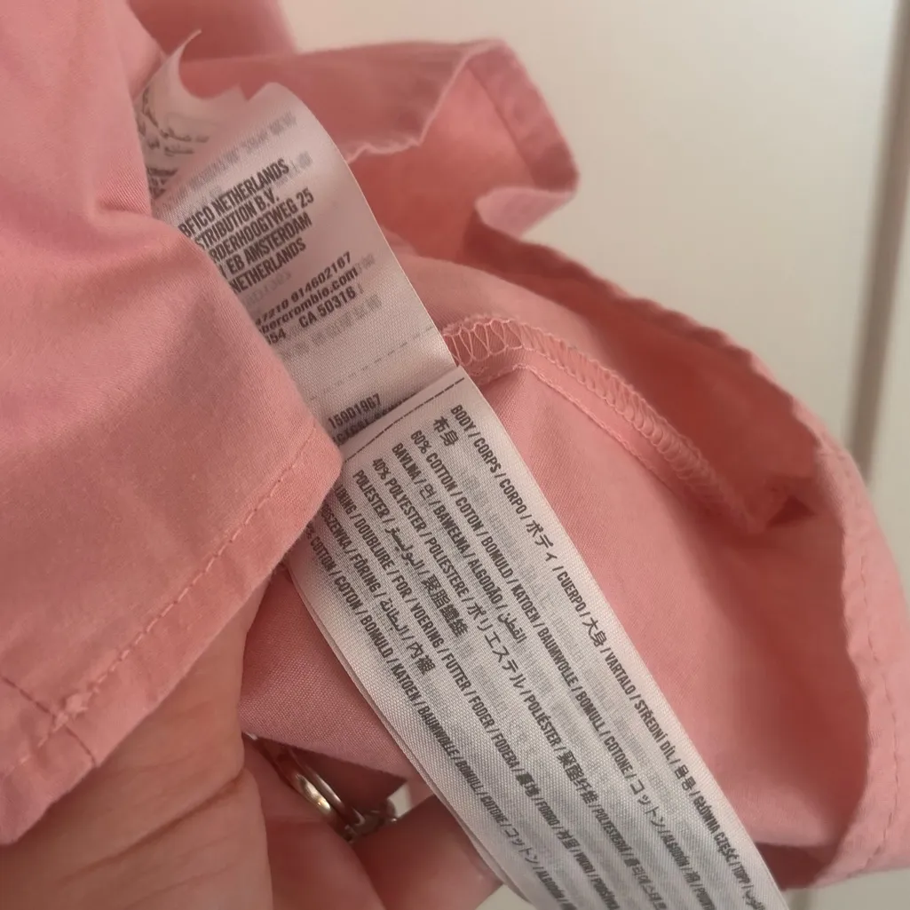 Abercrombie & Fitch Pink Puff Sleeve Babydoll Milkmaid Sundress Dress Small - Image 4