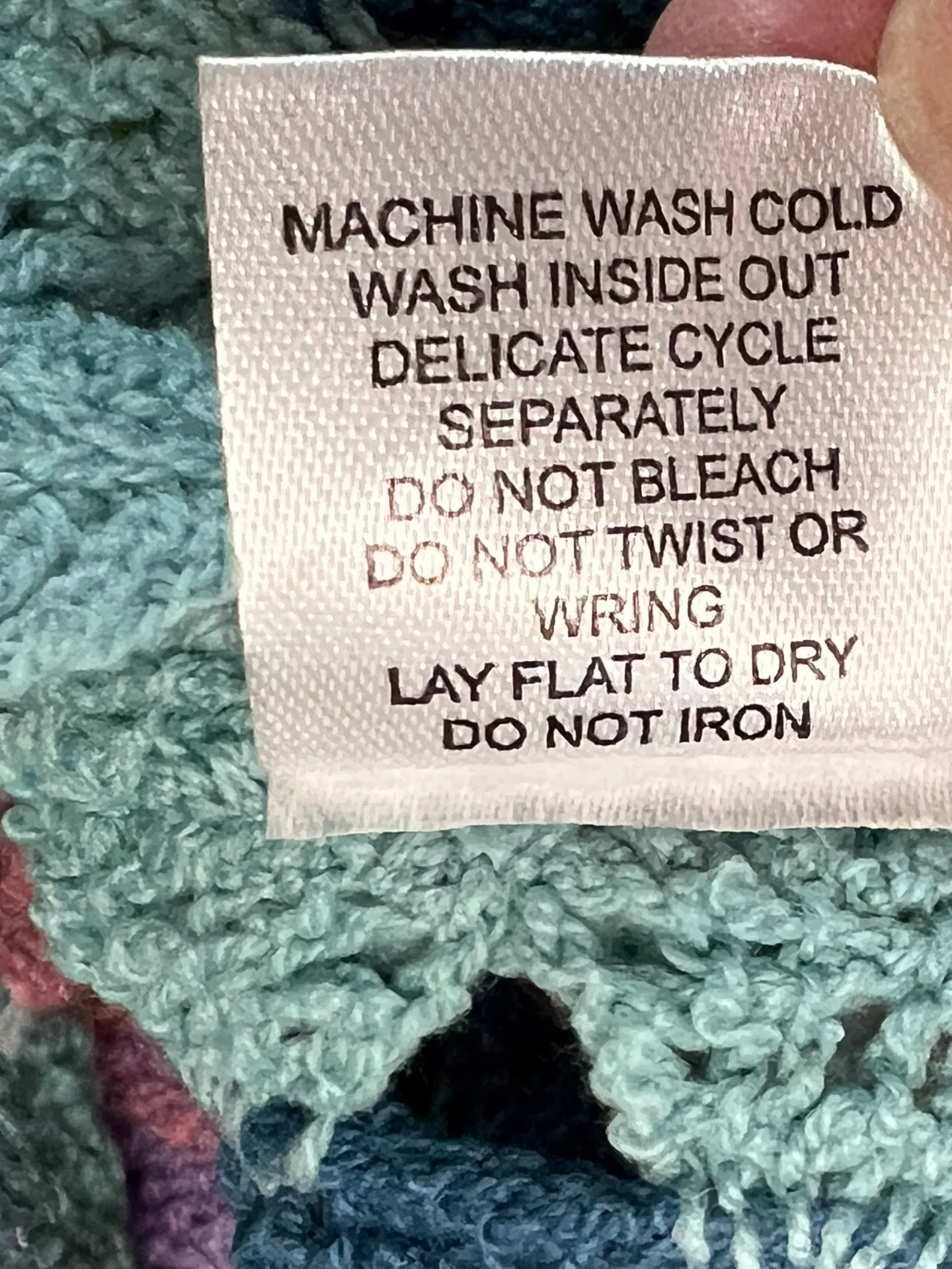 Bohemian Granny Squares Crocheted Crop Tank Top Green MEDIUM NWT - Image 7