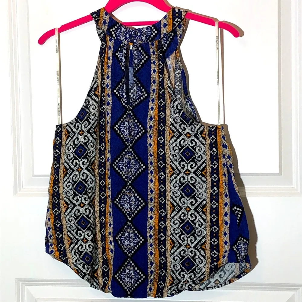 Sweet Wanderer  Halter Aztec Tank Top Small - Image 2