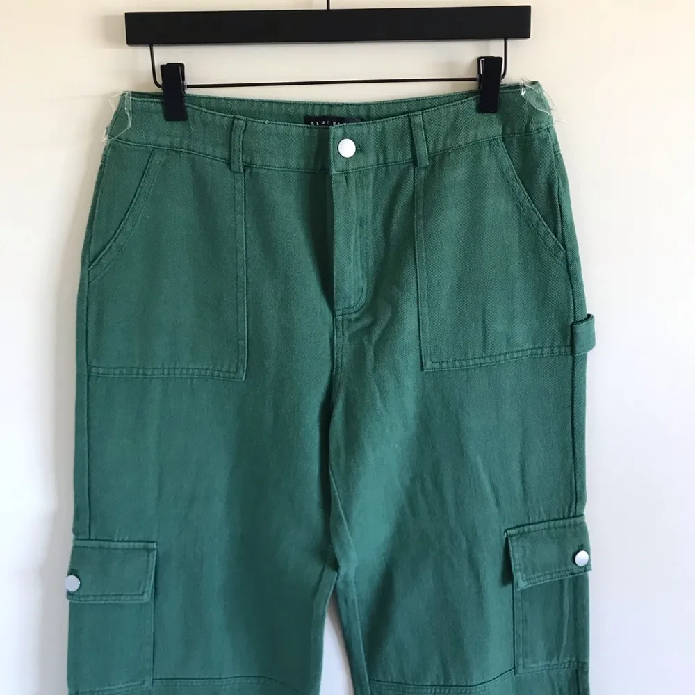 x Blue Blush Wide Leg Denim Cargo Pants - Image 3