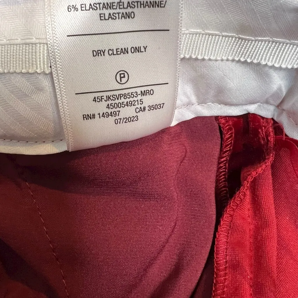 Favorite Daughter The Amore Pant Women’s Red Velvet Maroon Size 4 NWT - Image 12