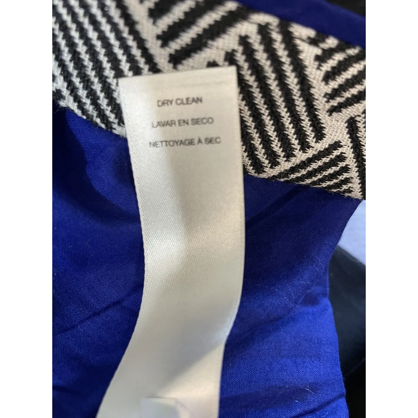 Chico's Size 2 US 12 Artisan Jacquard Blocked Pattern Jacket Open Front - Image 9