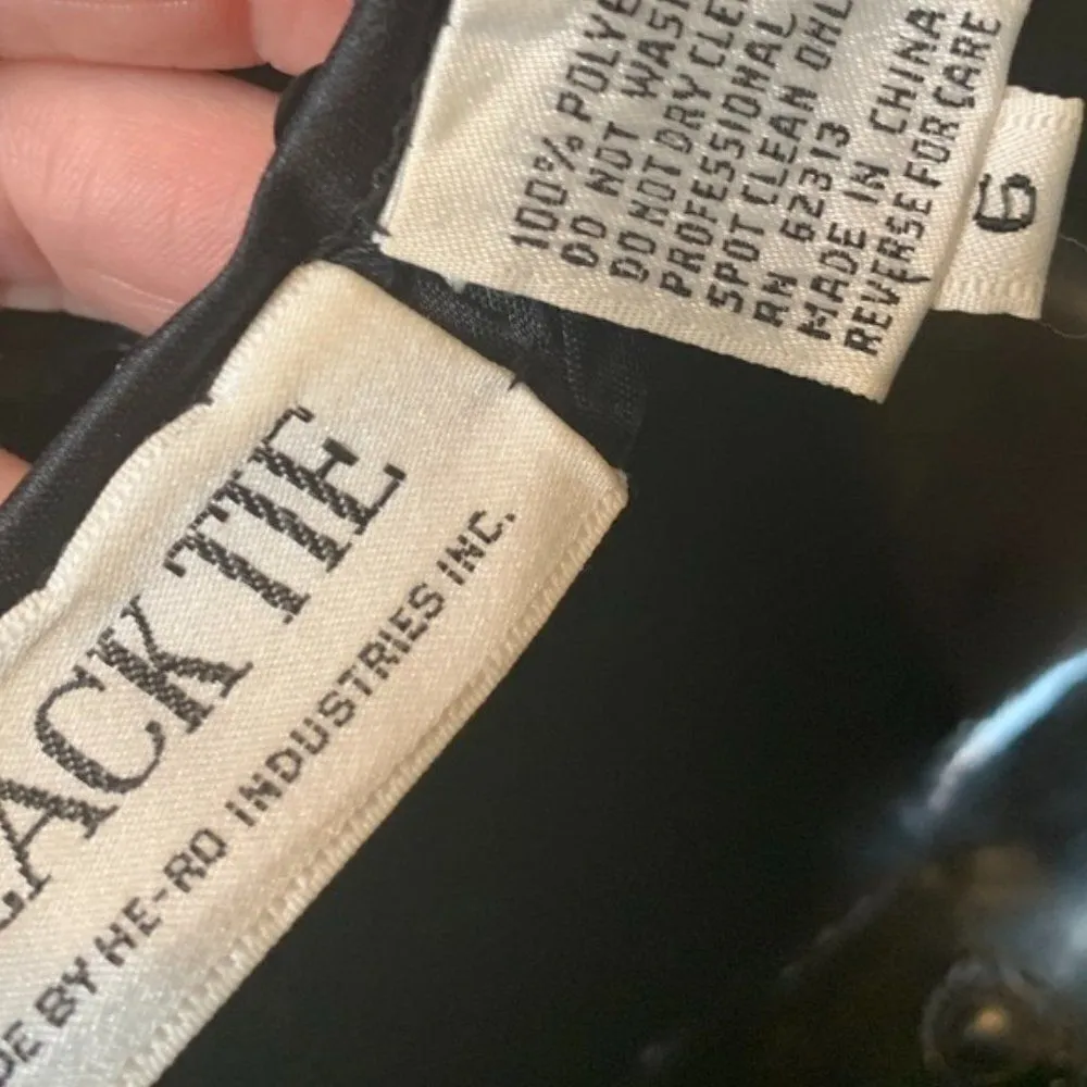 Black Tie Black Sequin Dress Black Size 6 - Image 9