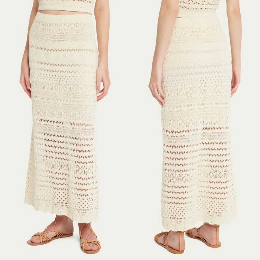 NWT  Alita Crochet Knit Skirt in Cream Size Small - Image 3