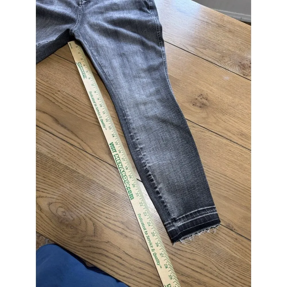 Judy Blue High Rise Tummy Control Skinny Jeans Grey Wash Size 14W Stretch Preppy - Image 9