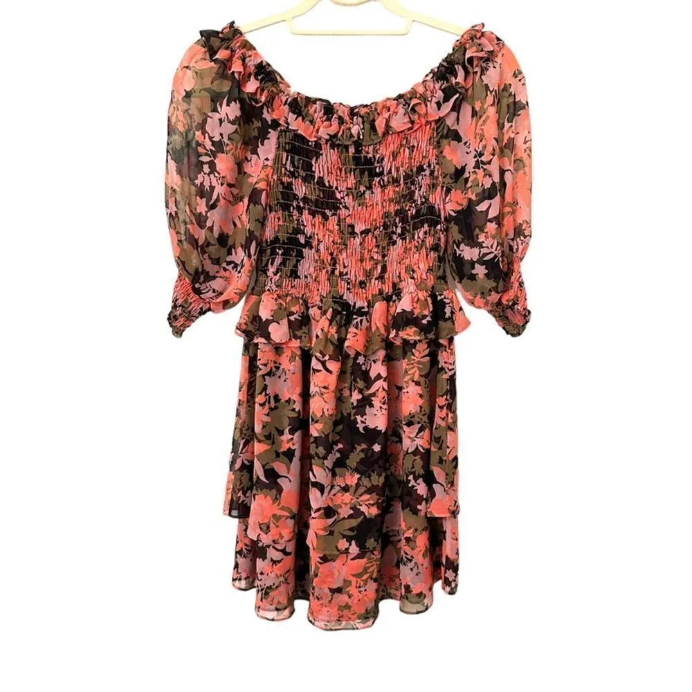 MISA Cela Floral Off Shoulder Mini Dress Sz Medium - Image 2