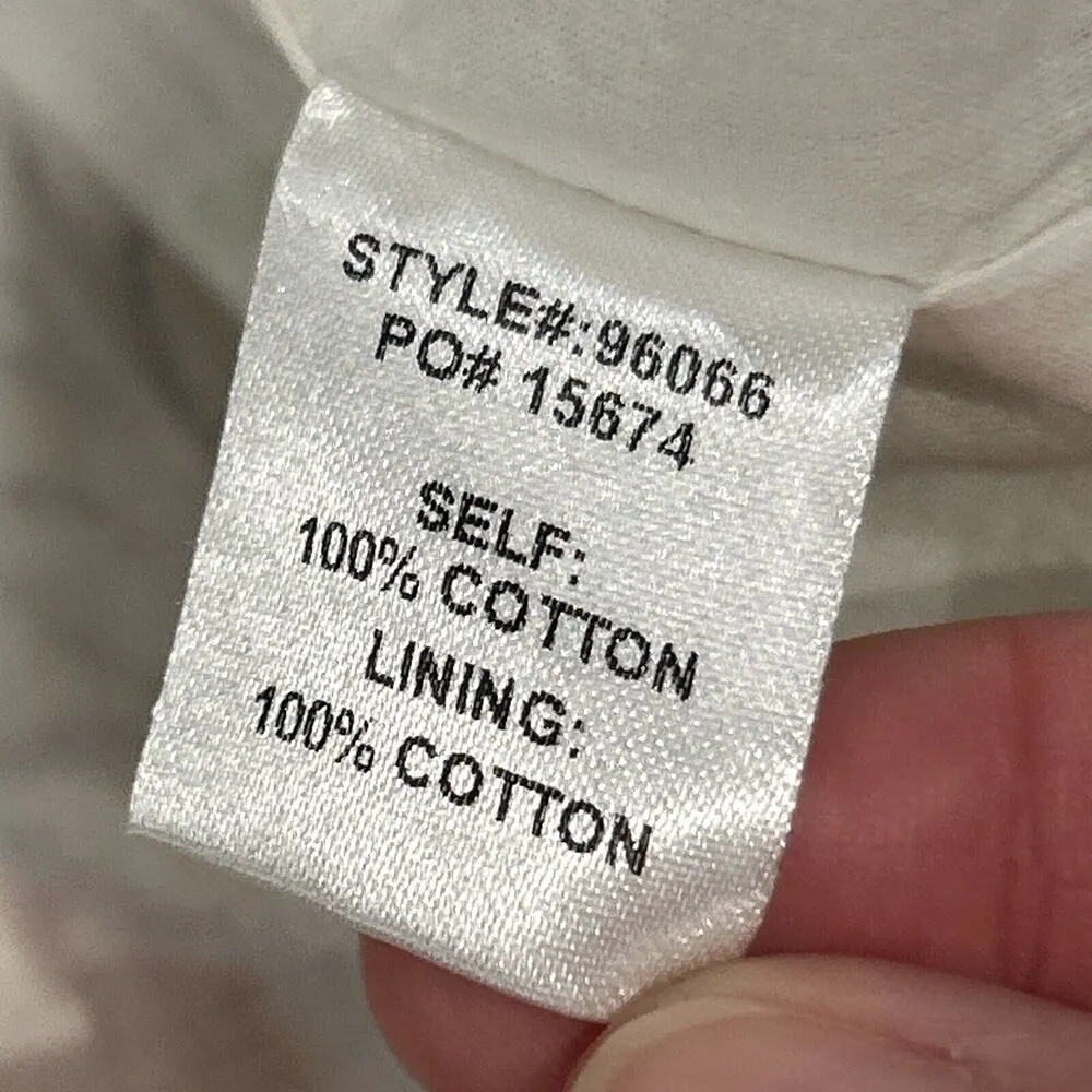 Skies Are Blue Dress Womens Small Floral V Neck Short Sleeve Button Front Lined - Image 3