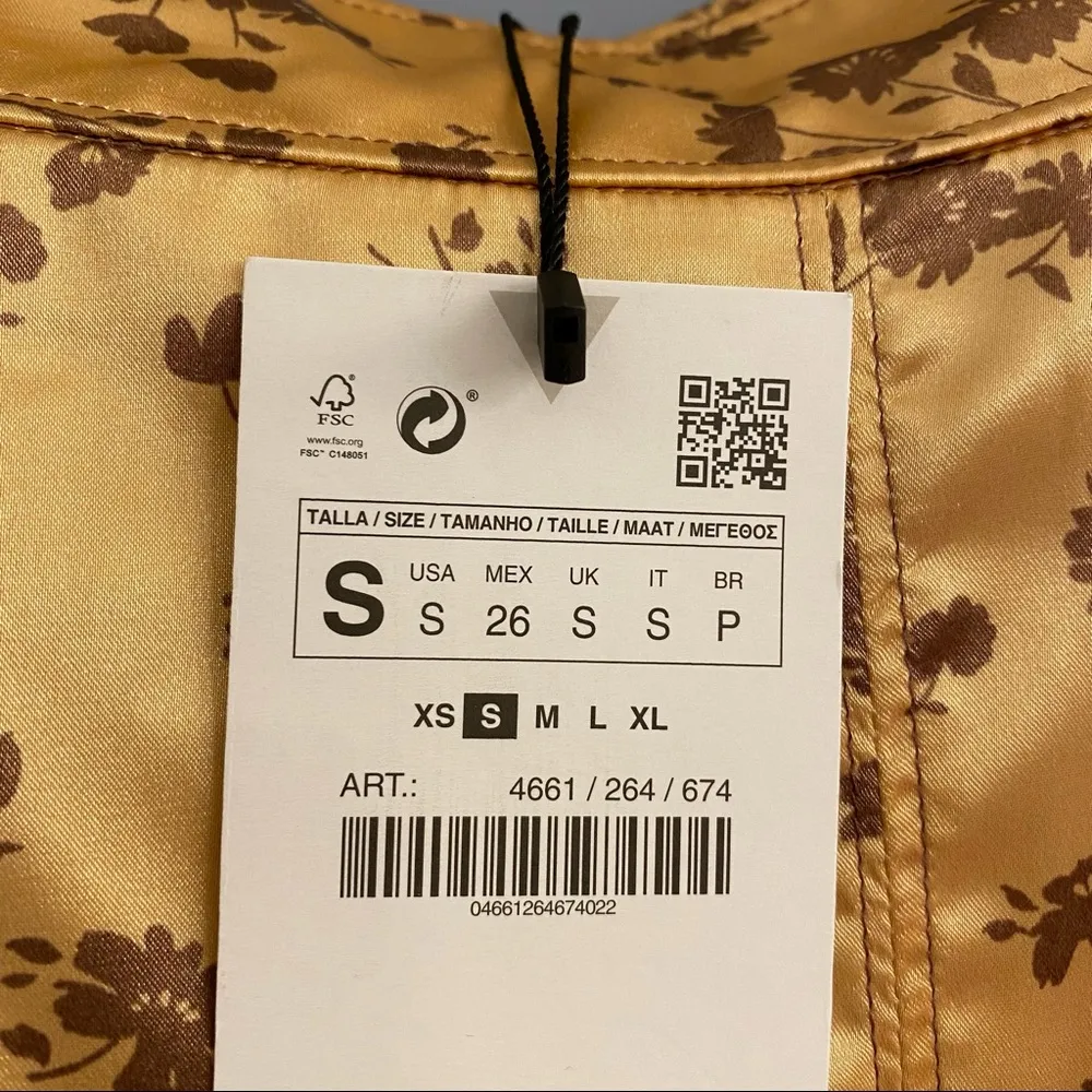 Zara Floral Printed High Waisted Midi Skirt and Long Sleeve Crop Top - Image 12