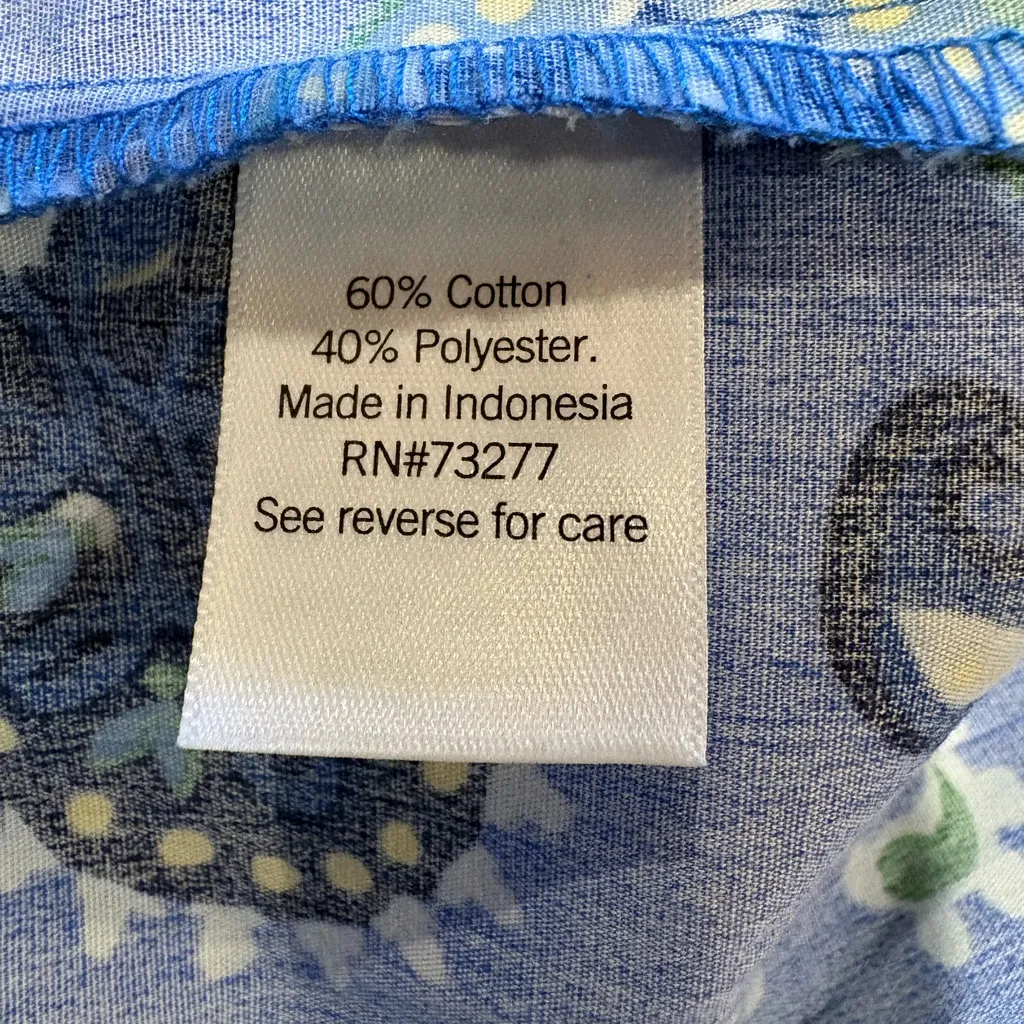 Croft & Barrow Blue Paisley Women's Dress size S - Image 8