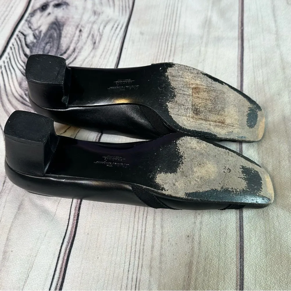 Vtg Salvatore Ferragamo Boutique Classic Block Heels Pumps US 8 AA Career Office - Image 8