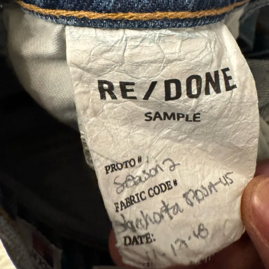 REDONE Women’s Blue Denim High Rise Ankle Crop Jeans Size 26 - Image 11