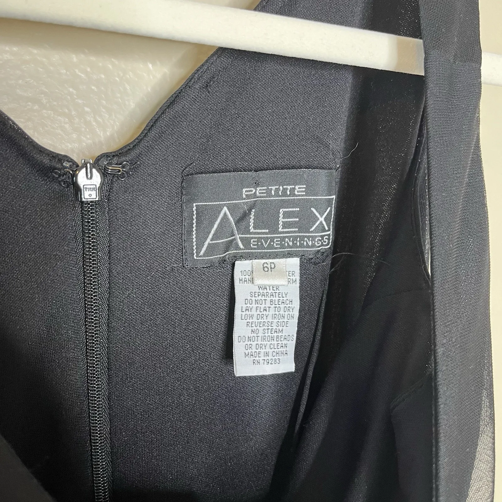 Black Y2K Dress Beaded Short 90s Friends Holiday Event Whimsigoth Goth Vampy 6p - Image 6