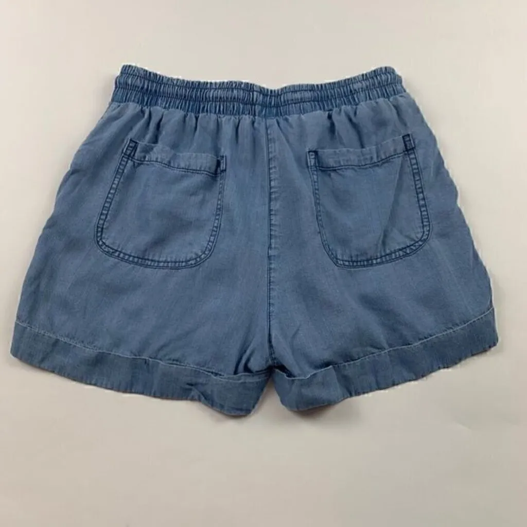 Universal Thread Blue Chambray Denim Pull On Shorts XS - Image 4