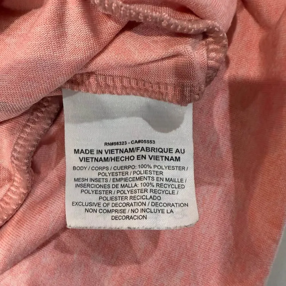 Nike DriFit Athletic TankTop Womens Medium Coral Pink CutOutBack Workout Running - Image 4