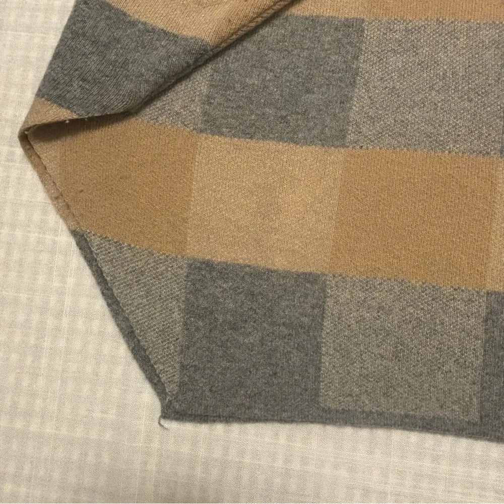 NOTE Di ANITA Sweater Turtleneck OneSz GrayPlaid MerinoCashmere PonchoCheckITALY Gray Size undefined - Image 7