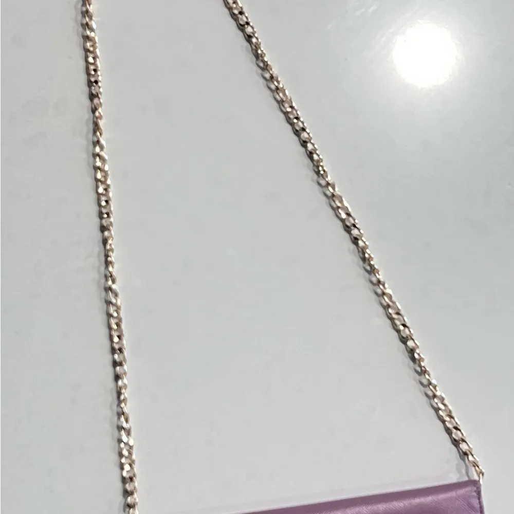 Auth‎ Salvatore Ferragamo Long Wallet Pink Leather/Goldtone with Chain - Image 2