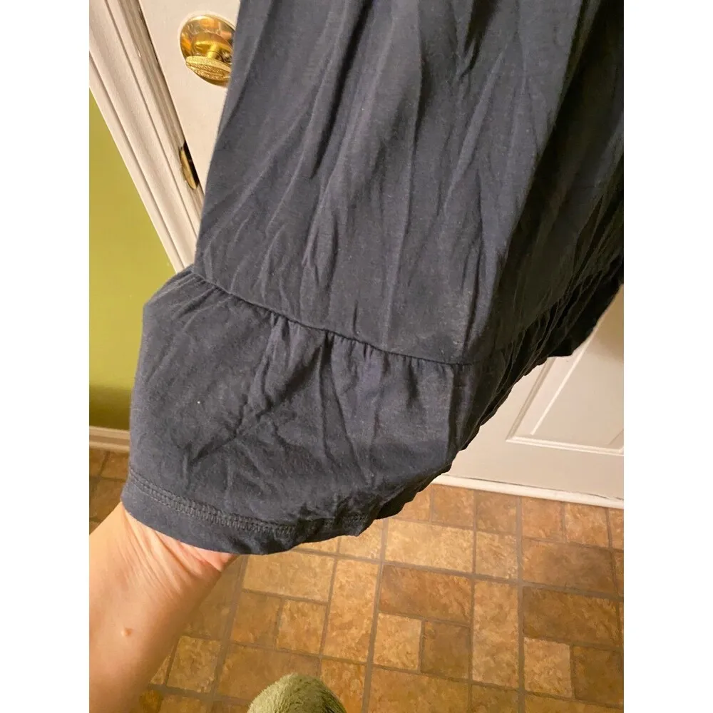 Boho style Tunic Top with tie sleeves ruffle bottom size XL - Image 6