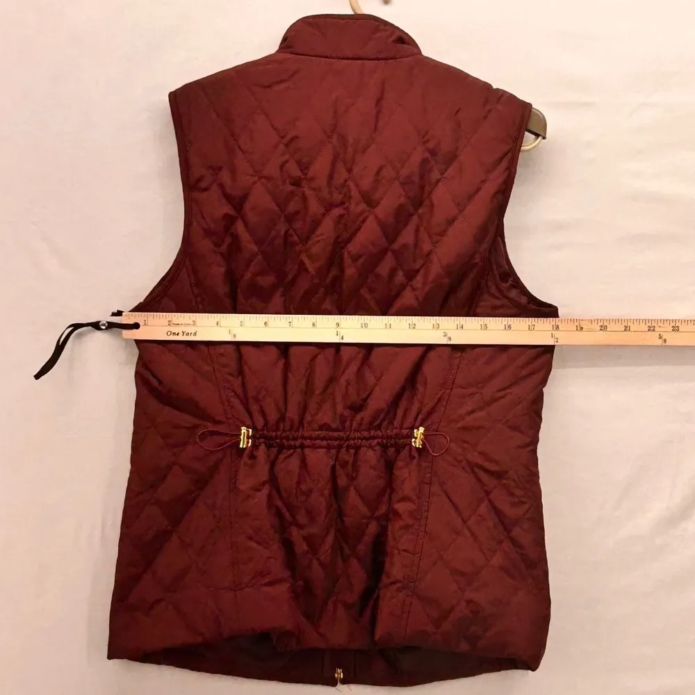 Croft & Barrow Puffer‎ Vest Medium Red Quilted Gorpcore - Image 11