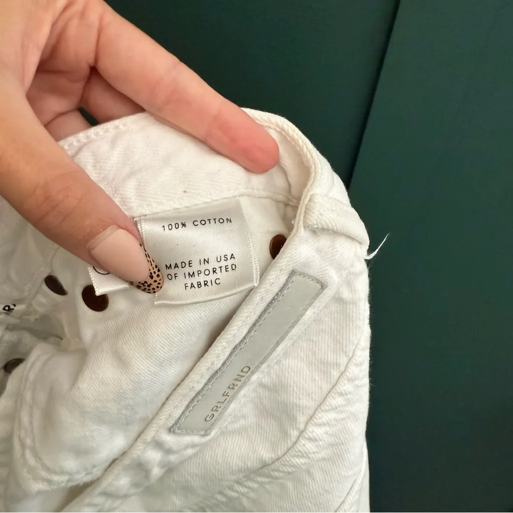 GRLFRND Kiara Slouchy Tom Boy White Jeans - Image 9