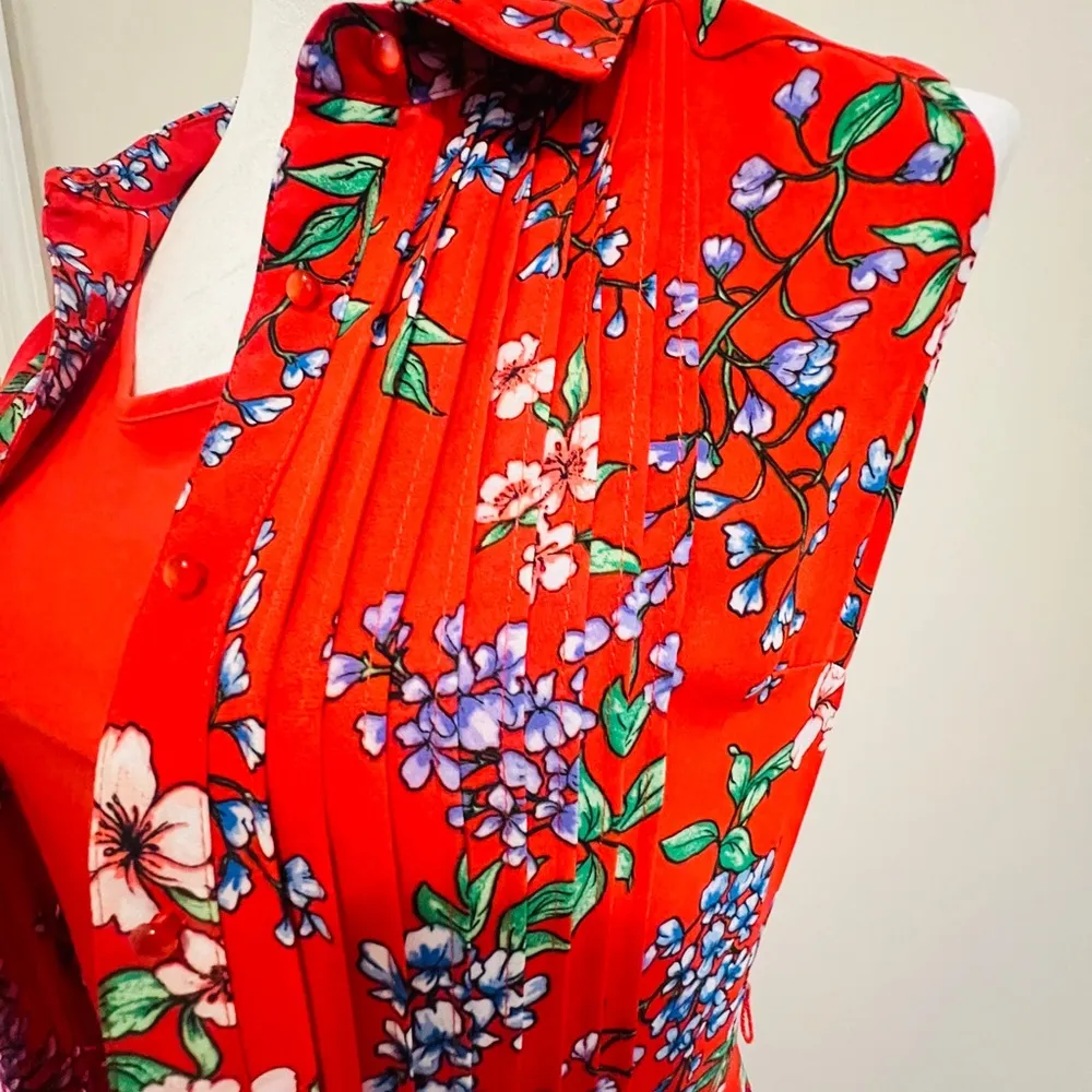 Nanette Lepore Red Floral dress - Image 5