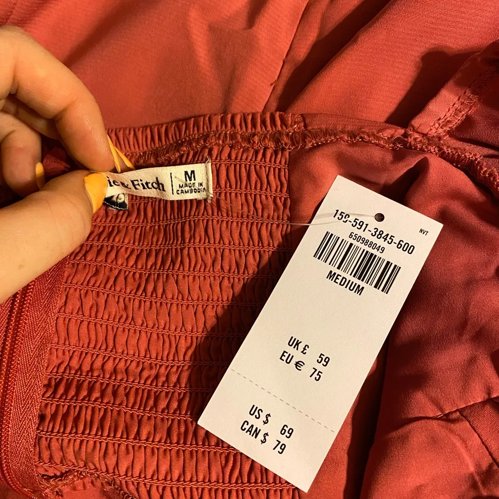 ❤️ NWT Abercrombie Sweetheart Neck Long Sleeve Dress - Image 5