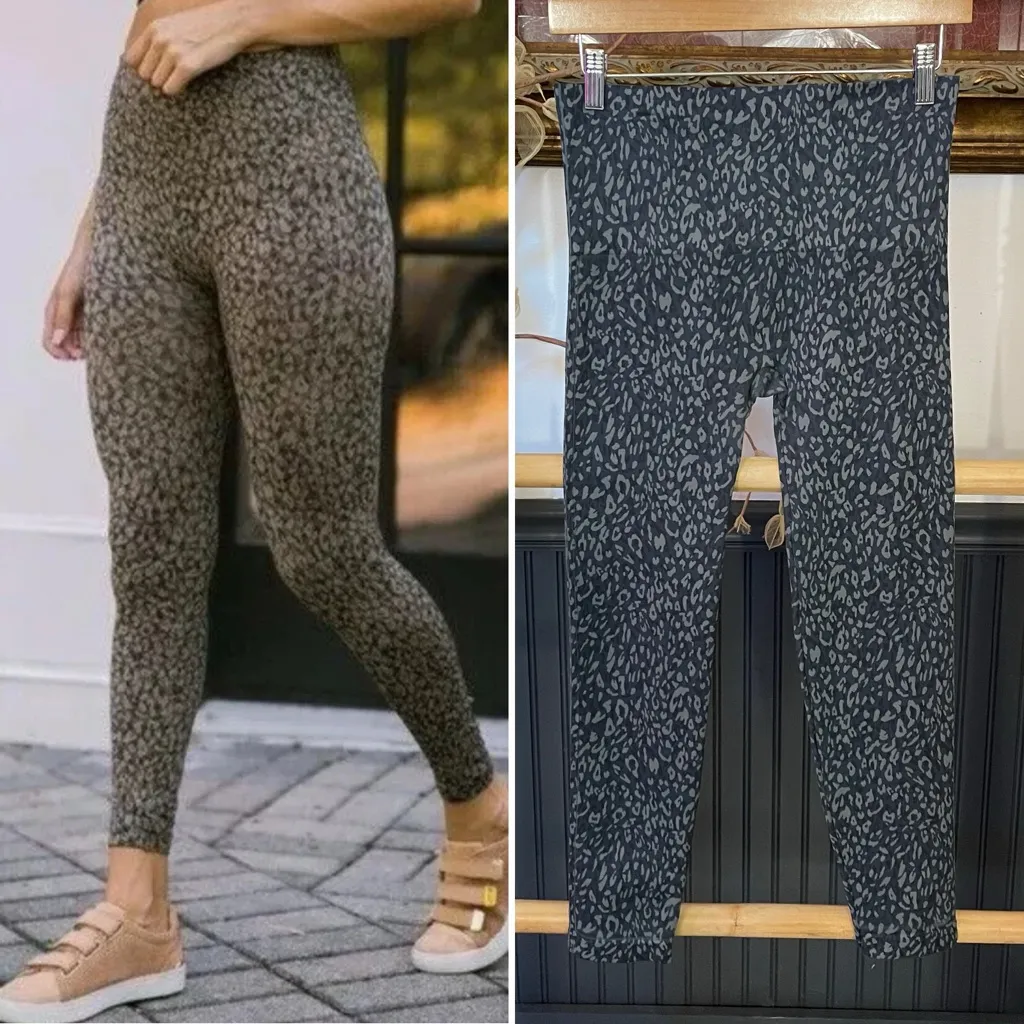 SPANX Look At Me Now High Rise Seamless Leopard Print Sexy Leggings Sz XL 💛🎀 - Image 2