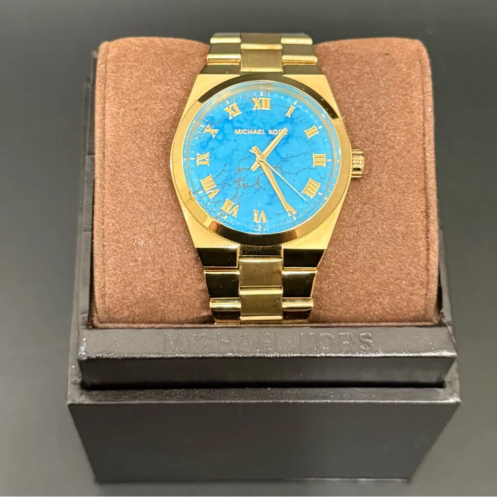 MICHAEL KORS MK5894 Channing Turquoise Dial Gold-tone Stainless Steel 38mm Watch - Image 2