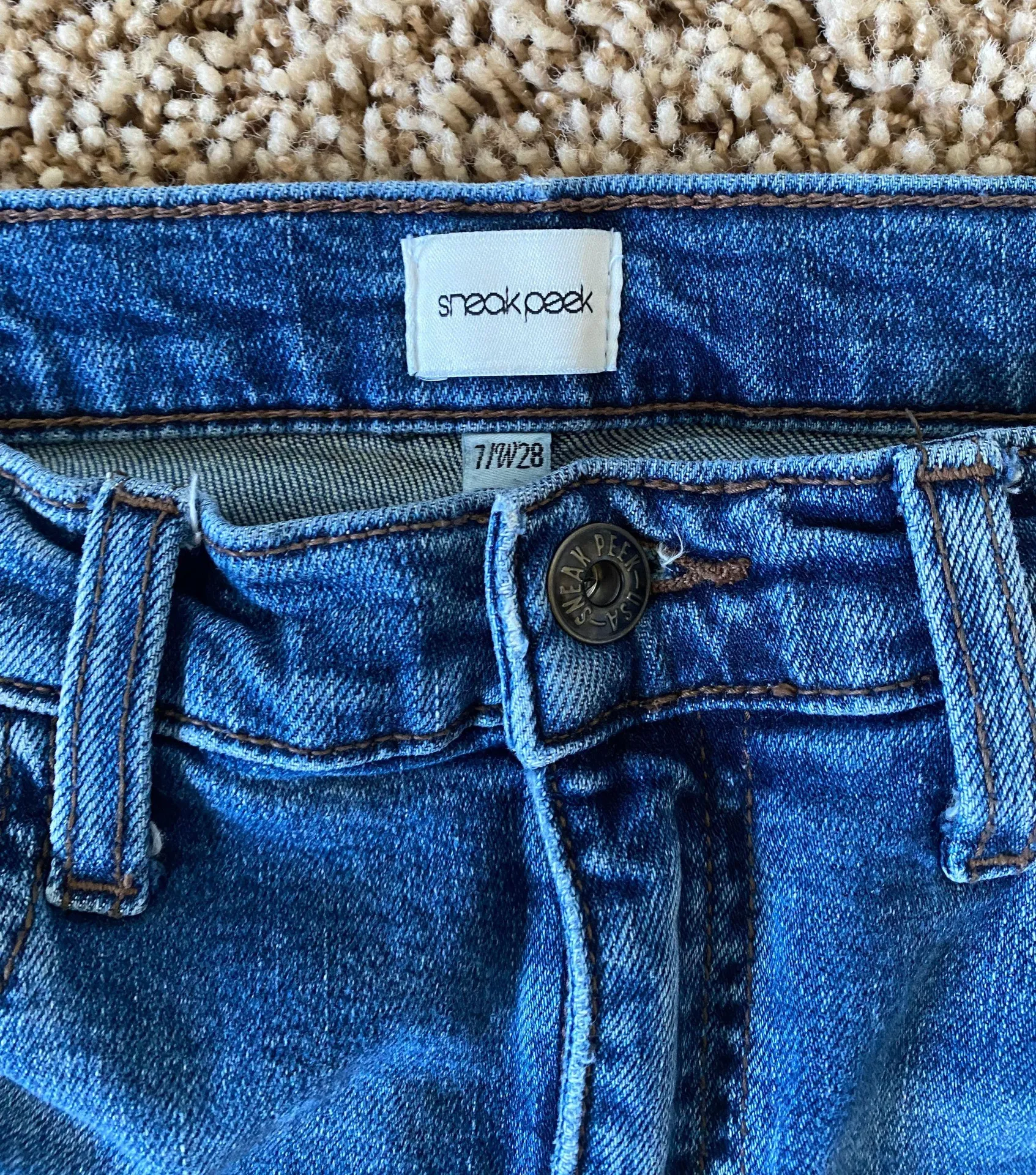 Straight Leg Jeans Blue Size 28 - Image 2